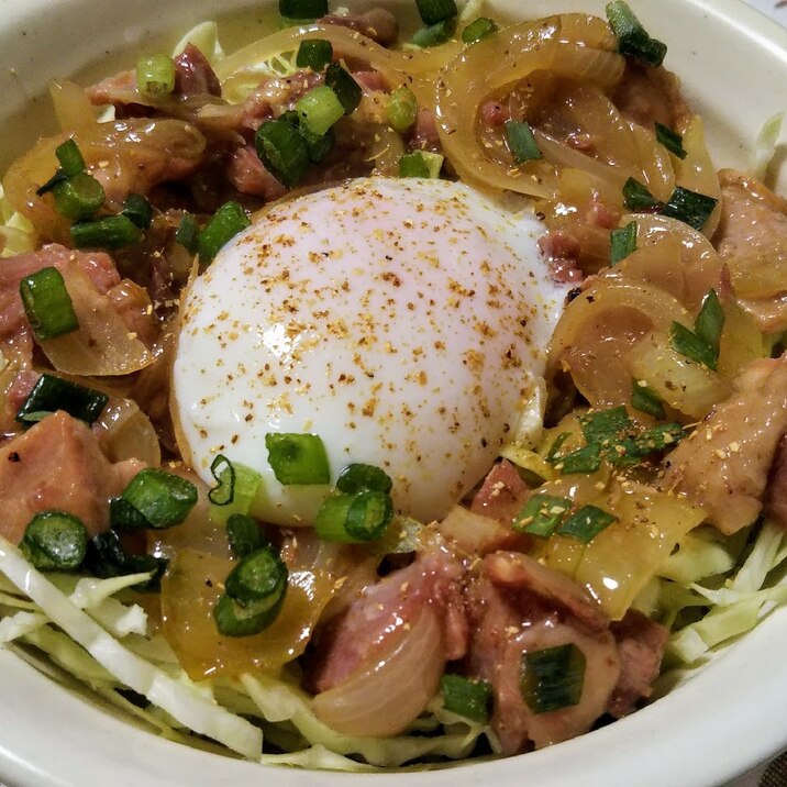 缶詰レシピ やきとり缶と温玉の親子丼 レシピ 作り方 By おまめcafe 楽天レシピ